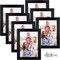 5x7 Picture Frame 7 Pack Black Photo Frames Set for Wall or Tabletop Display